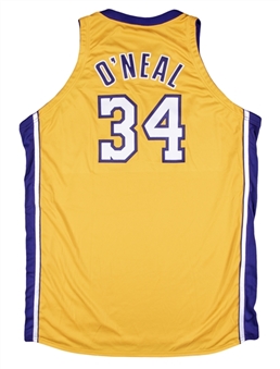 2001-02 Shaquille ONeal Pro-Cut Los Angeles Lakers Home Jersey (Fox LOA)